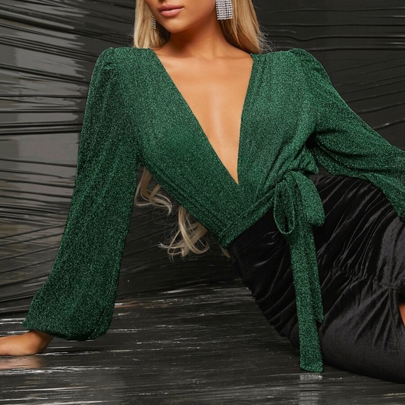 Luxe Plunging V neck Open Back Bodysuit - Picture 9 of 12